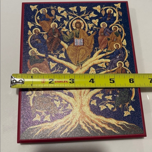 Orthodox Icon Wall Art with Gold and Blue Accents - Picture 2 of 2